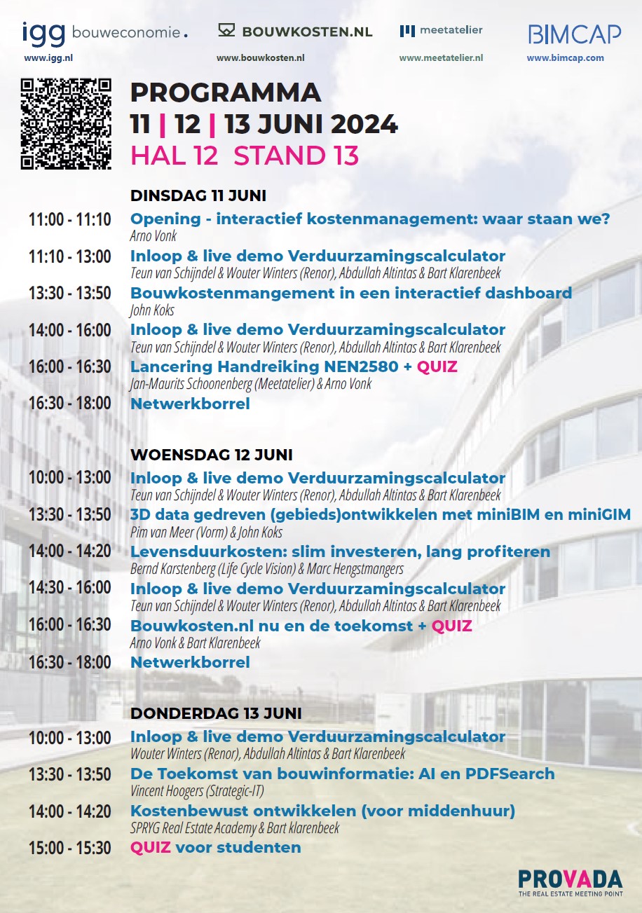Programma Provada 2024 IGG Bouweconomie